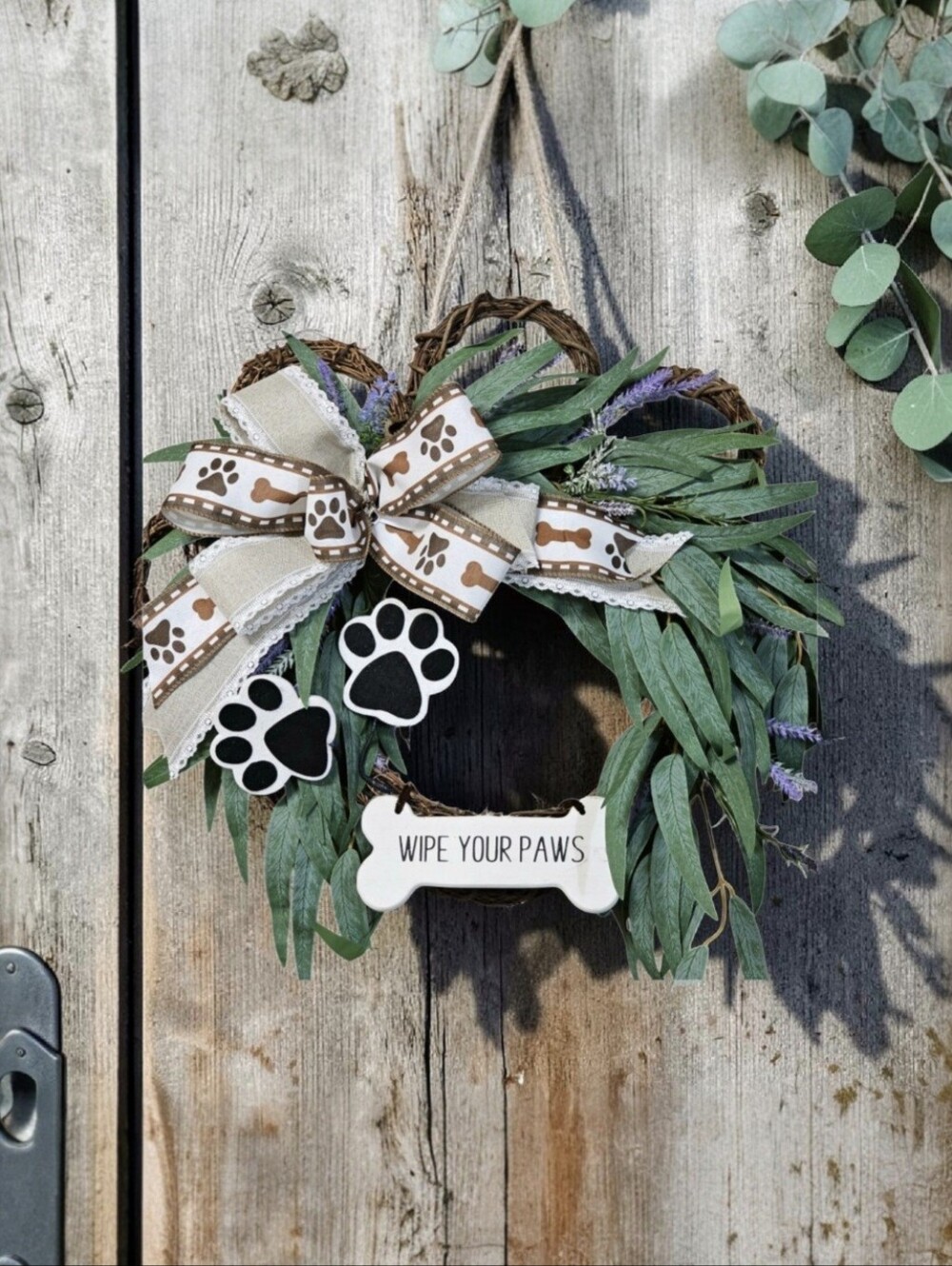 Dog Lovers paw print wreath